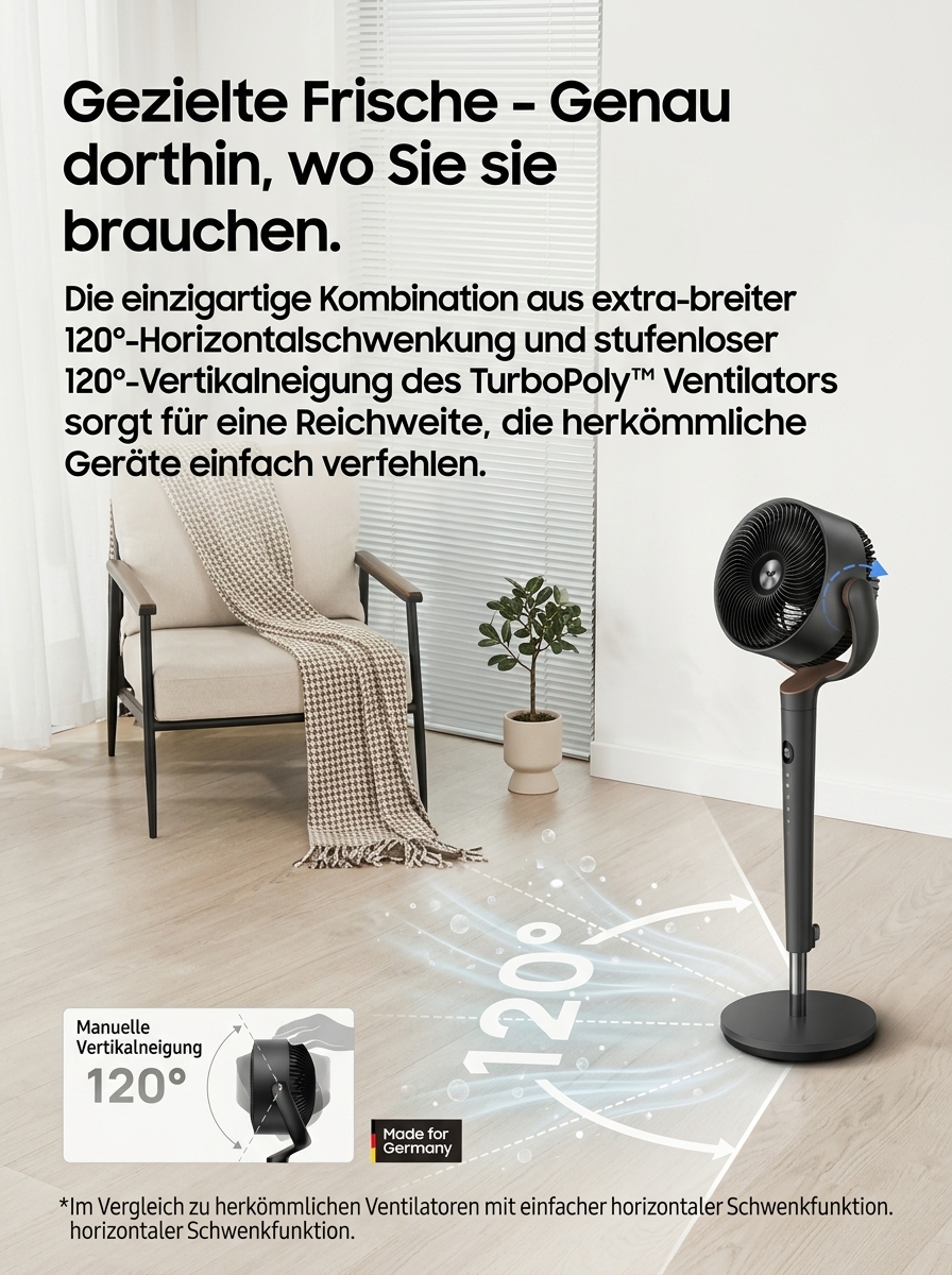 Ventilator im Zimmer